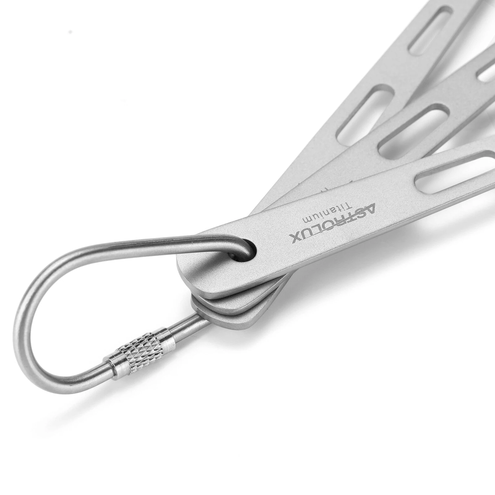 (image for) Astrolux&reg; Ti-FS1 Titanium Flatware Set Titanium Flatware Knife Fork Spoon Set Lightweight Ti Camping Utility Cutlery Set with Carrying Bag for Traveling Picnic Hiking