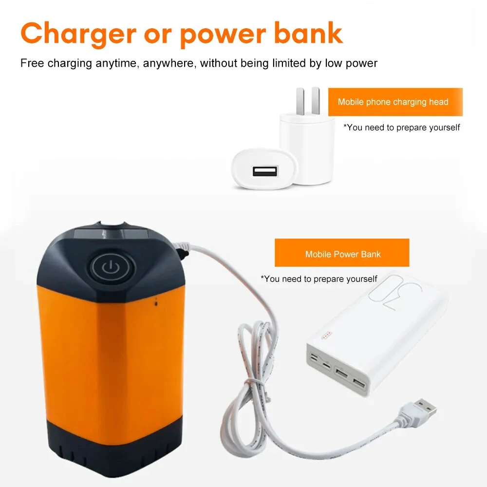 (image for) Portable Electric Shower Pump Outdoor Camping Shower IPX7 Waterproof with Digital Display for Camping Hiking Backpacking Travel